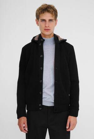 Knitted jacket with hood MAIN - Ferrante | img vers.300x/