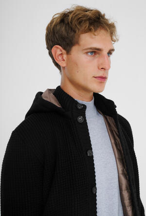 Knitted jacket with hood MAIN - Ferrante | img vers.300x/