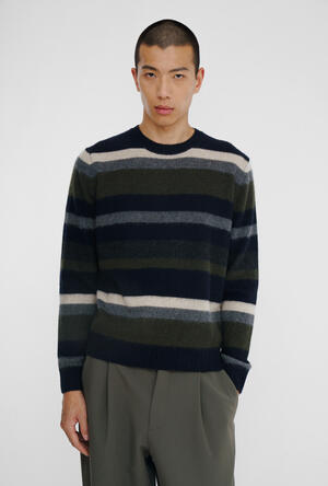 Crew neck in brushed wool MAIN - Ferrante | img vers.300x/
