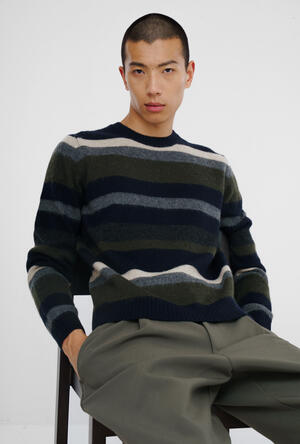 Crew neck in brushed wool MAIN - Ferrante | img vers.300x/
