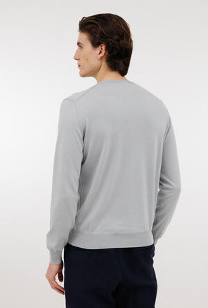 Pullover tinto in puro cotone ESSENTIAL - Ferrante | img vers.300x/