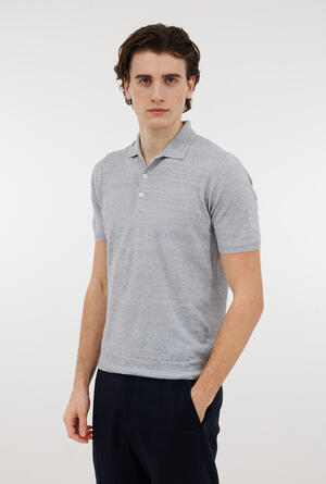 Polo in misto lino ROYAL RED - Ferrante | img vers.300x/