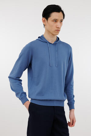 Felpa con cappuccio in puro cotone ESSENTIAL - Ferrante | img vers.300x/