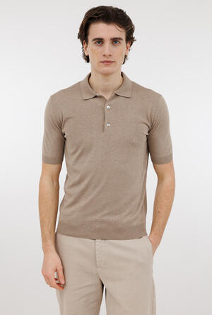 Polo in seta e cotone ROYAL RED - Ferrante | img vers.300x/
