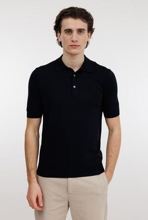 Polo in seta e cotone ROYAL RED - Ferrante | img vers.300x/