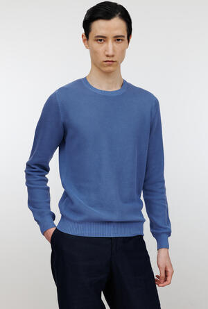 Girocollo in puro cotone delavè ESSENTIAL - Ferrante | img vers.300x/