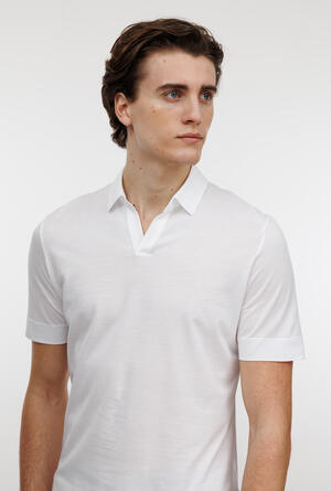 Polo in jersey senza bottoni ROYAL RED - Ferrante | img vers.300x/