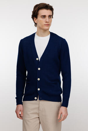 Cardigan in cotone ROYAL RED - Ferrante | img vers.300x/