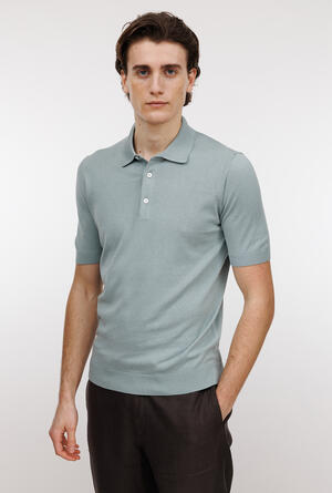 Polo in seta e cotone ROYAL RED - Ferrante | img vers.300x/