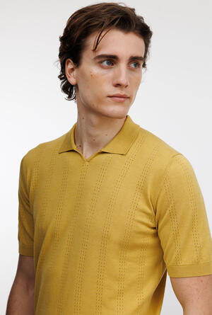 Polo senza bottoni in seta e cotone ROYAL RED - Ferrante | img vers.300x/