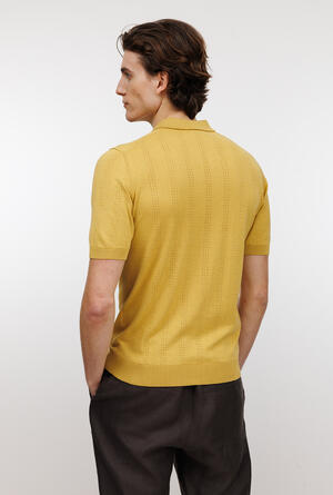 Polo senza bottoni in seta e cotone ROYAL RED - Ferrante | img vers.300x/