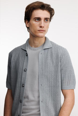Openwork shirt ROYAL RED - Ferrante | img vers.300x/