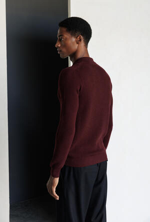 Polo a coste in lana e cashmere ROYAL RED - Ferrante | img vers.300x/