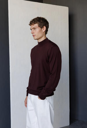 Mock neck in worsted wool ESSENTIAL - Ferrante | img vers.300x/