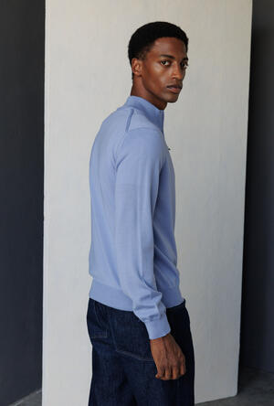 Serafino zip in pura lana pettinata ESSENTIAL - Ferrante | img vers.300x/
