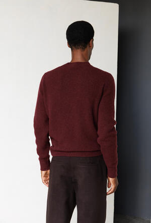 Girocollo bouclè in misto cashmere ROYAL RED - Ferrante | img vers.300x/