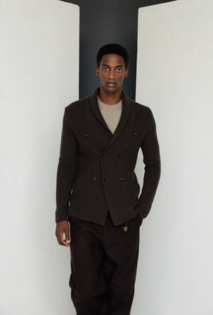 Giacca doppiopetto in lana e cashmere ROYAL RED - Ferrante | img vers.300x/