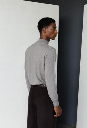 Mock neck in worsted wool ESSENTIAL - Ferrante | img vers.300x/