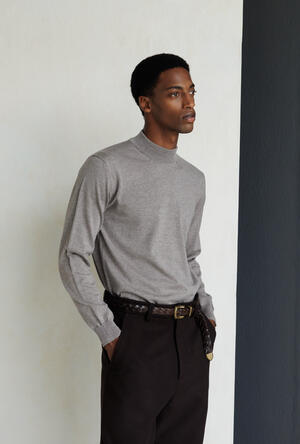 Mock neck in worsted wool ESSENTIAL - Ferrante | img vers.300x/