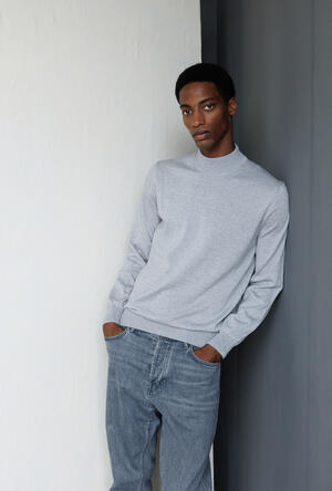 Mock neck in worsted wool ESSENTIAL - Ferrante | img vers.300x/
