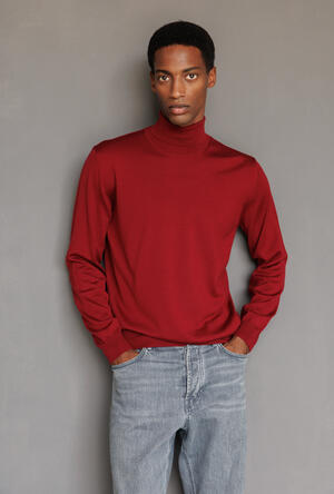 Brushed pure wool turtleneck ESSENTIAL - Ferrante | img vers.300x/