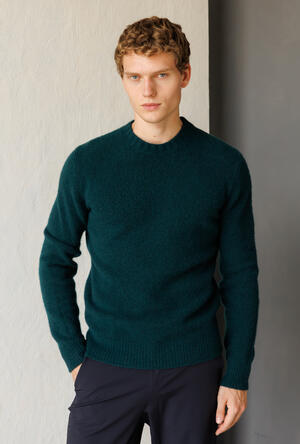Girocollo bouclè in misto cashmere ROYAL RED - Ferrante | img vers.300x/