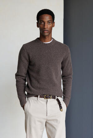 Girocollo bouclè in misto cashmere ROYAL RED - Ferrante | img vers.300x/