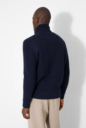 Padded jacket with sleeves and knitted details ROYAL RED - Ferrante | img vers.300x/