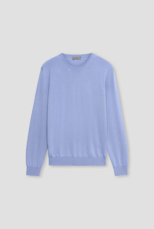 Worsted wool crew-neck 