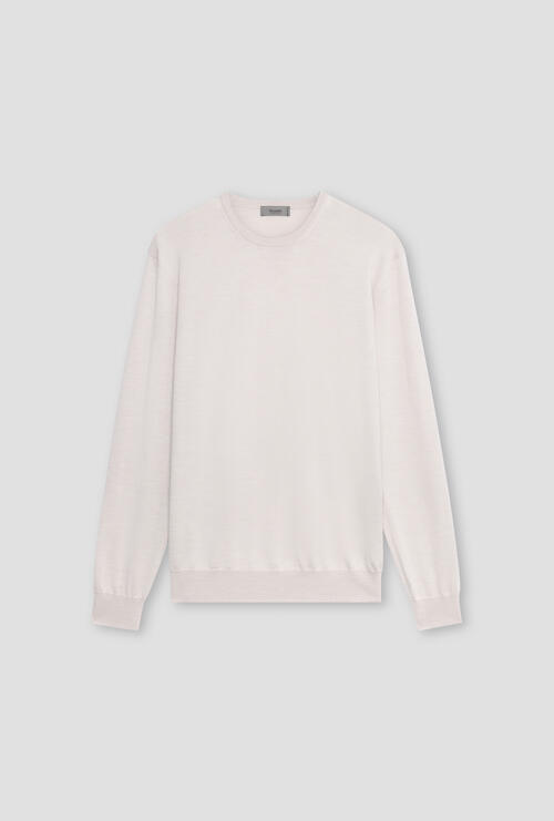 Worsted wool crew-neck 