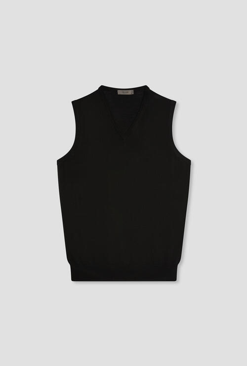 Gilet scollo a v Nero