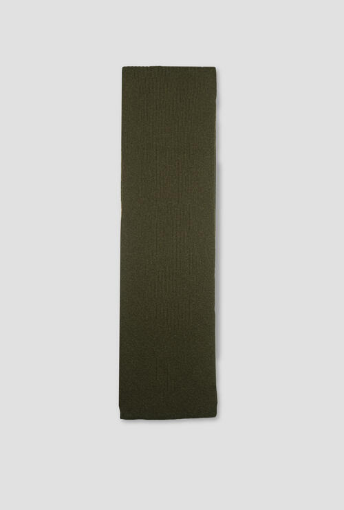 Pure cashmere scarf Dark green