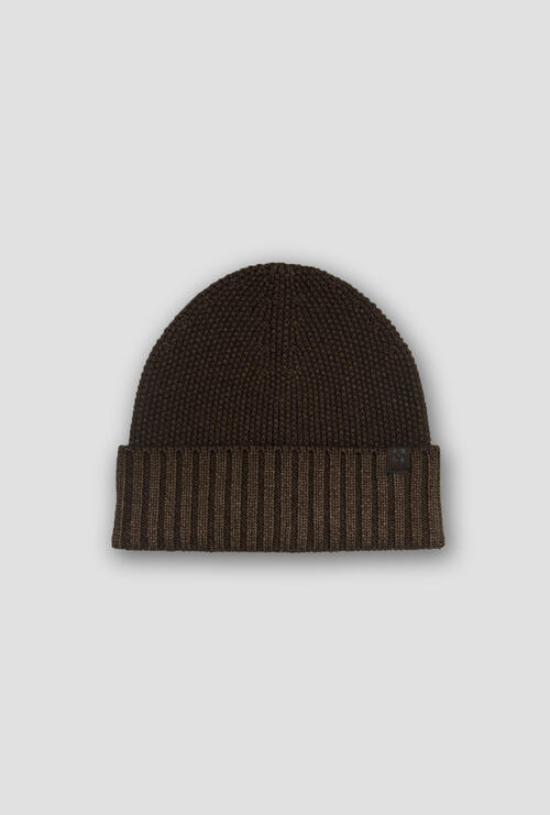 Garment dyed rice stitch hat Brown