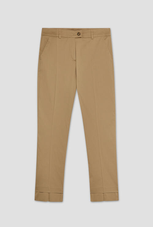 Pantalone in cotone Cammello