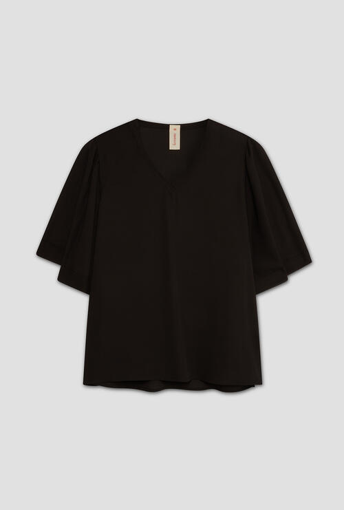 Casacca con scollo a V Nero