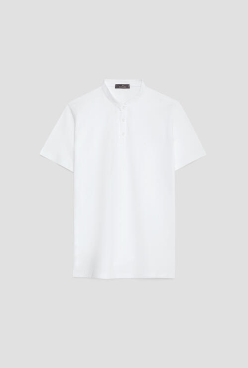 Serafino jersey buttons White
