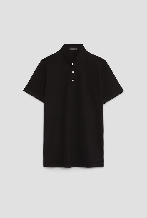 Serafino jersey buttons Black