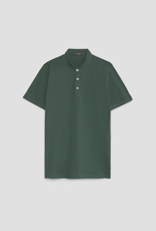 Serafino jersey buttons Olive green