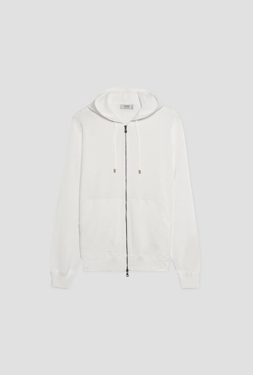 Felpa in maglia in cotone organico Bianco