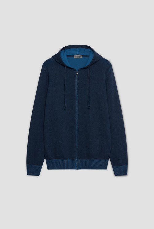 Felpa in maglia vanisè Cobalto