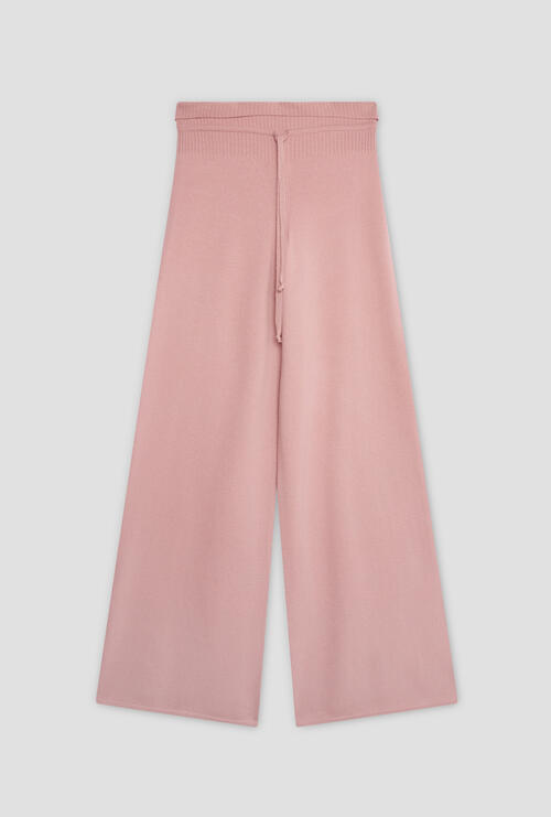 Cashmere blend knitted pants Soft pink