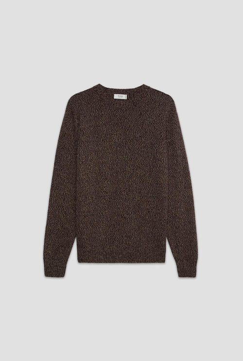 Girocollo moulinè in misto cashmere Vinaccia