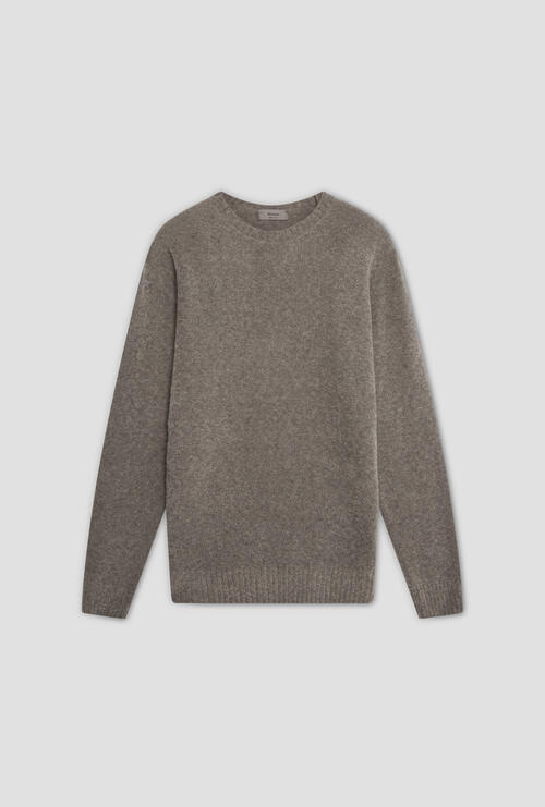 Bouclé crewneck Grigio