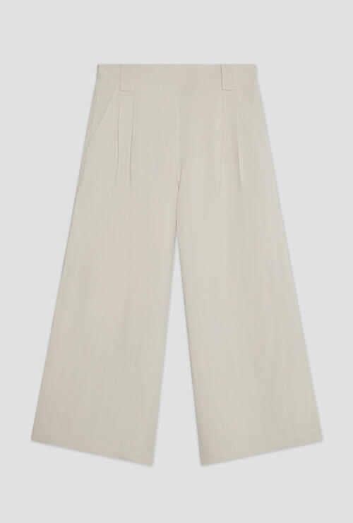 Pantalone in misto lino Panna