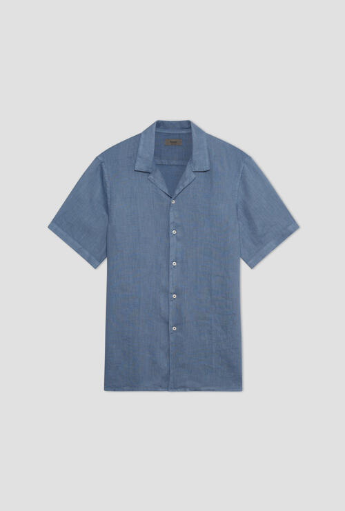 Camicia in lino vintage Blu jeans