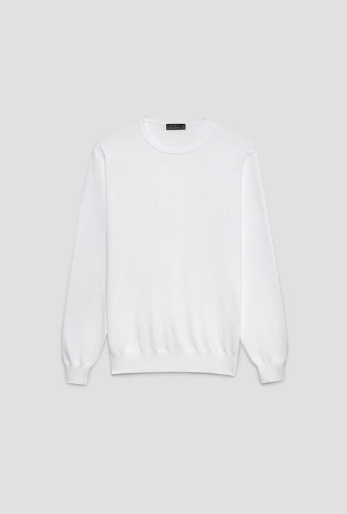 Girocollo leggero in cotone Bianco