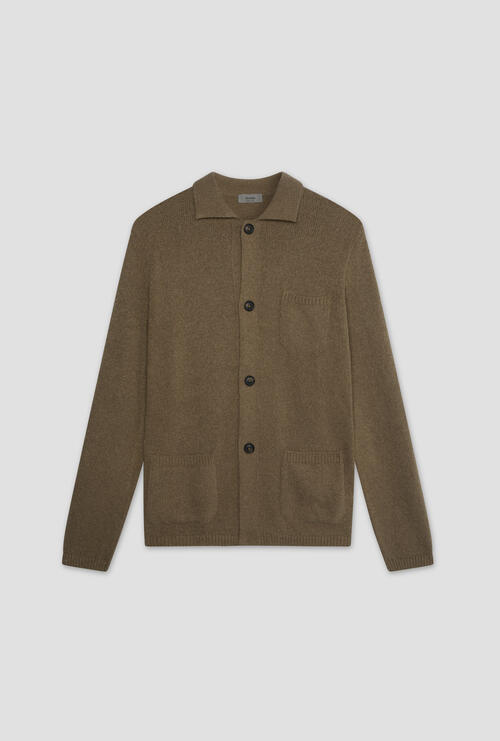 Giacca camicia bouclè Marrone