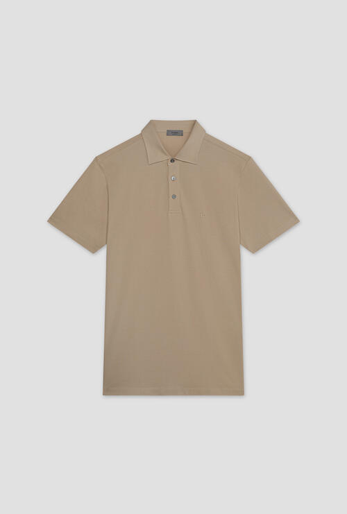 Elastic jersey polo shirt Beije