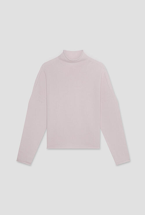 Cashmere-blend turtleneck sweater Pink