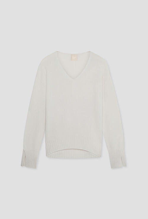 Oversized cashmere pullover White